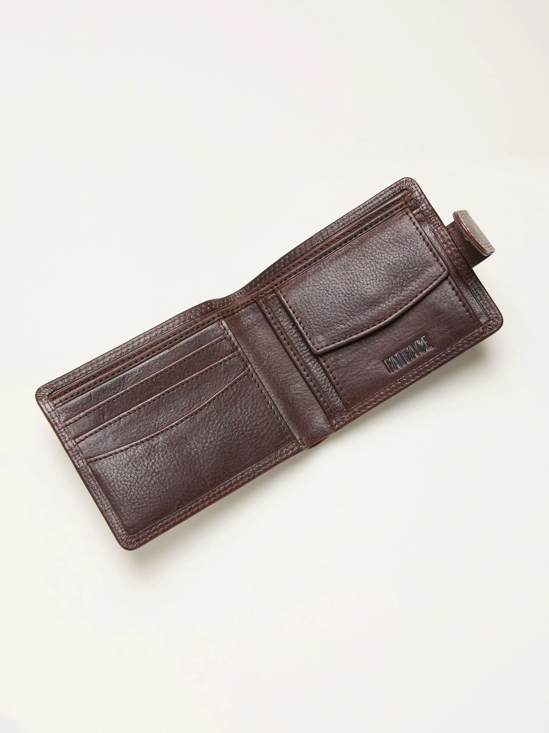 FatFace Contrast Stitch Leather Wallet