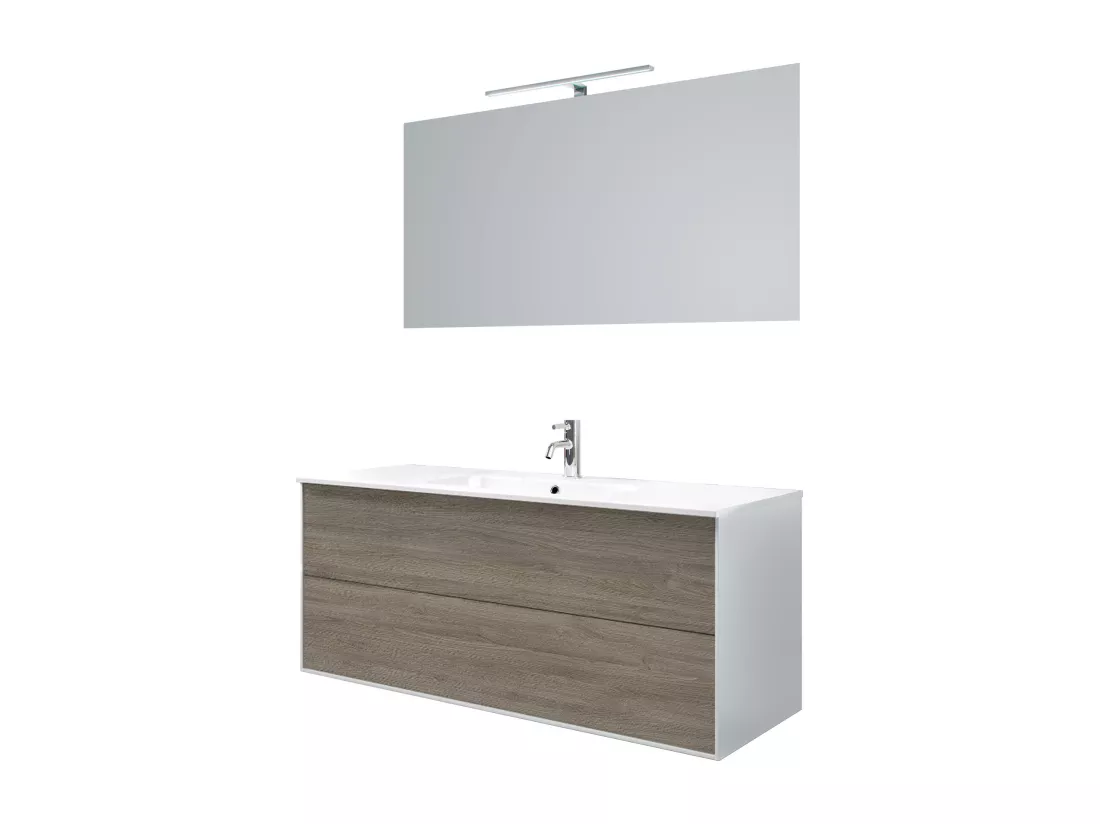 Ensemble de salle de bain 4 pièces IGEA chêne cendré