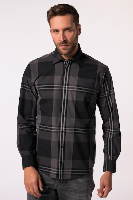 JP 1880 Karohemd, Langarm, Kentkragen, Modern Fit, bis 8 XL