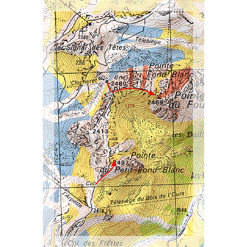 Freeride Map Les Arcs - Ski