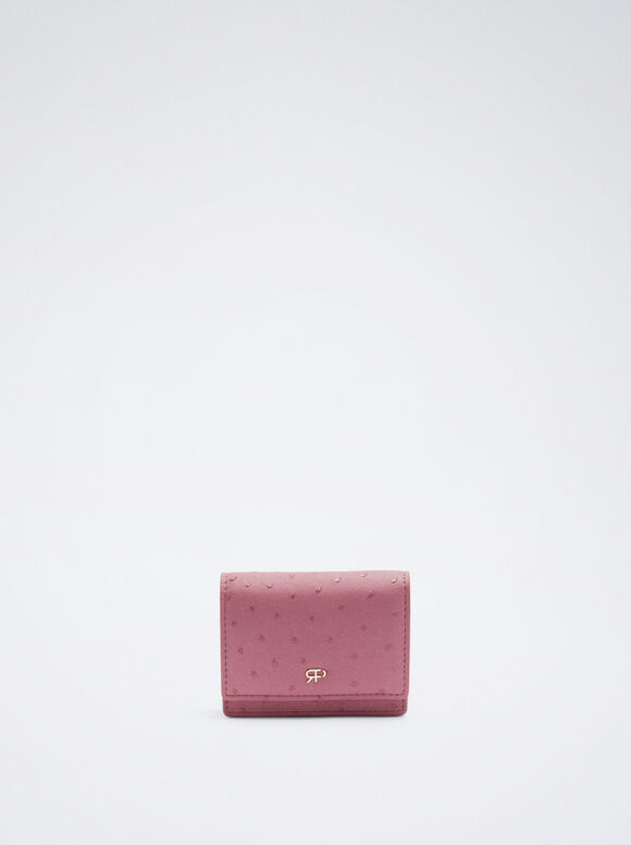 Porta-cartões gravado - Rosa