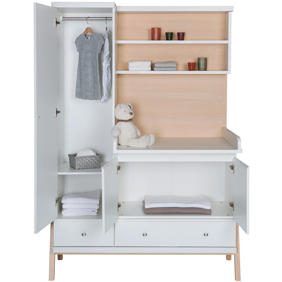 Schardt Kinderzimmer Holly Nature Schrank mit Wickelkommode