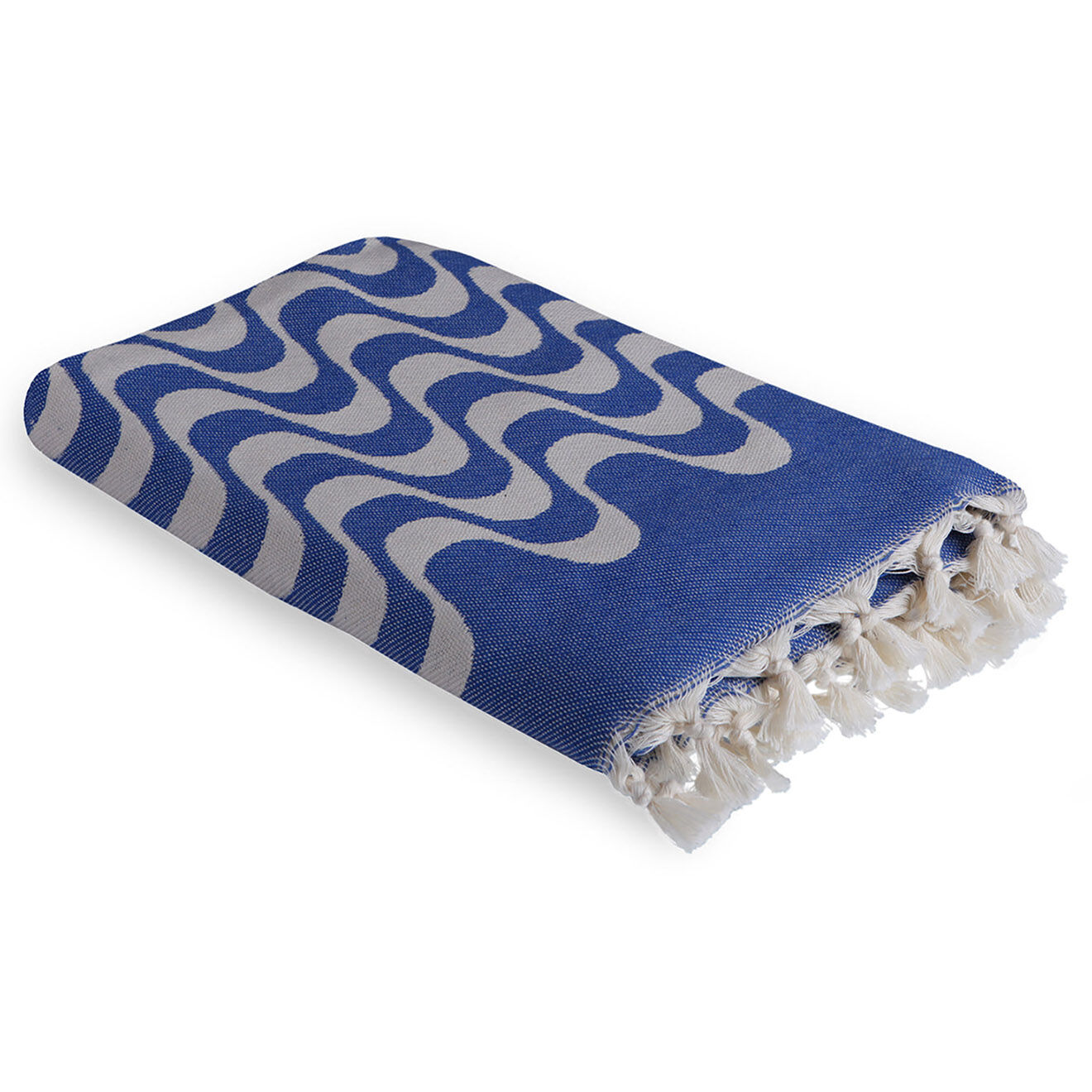 Febronie Fouta reversible Cabana bleu - 100x200 cm