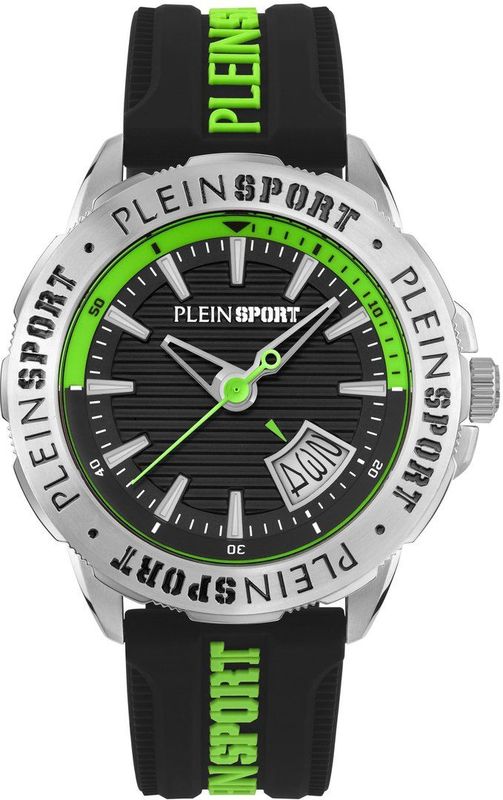 Plein Sport - Polshorloge - Zilver - Siliconen - Analoge Tijdsaanduiding