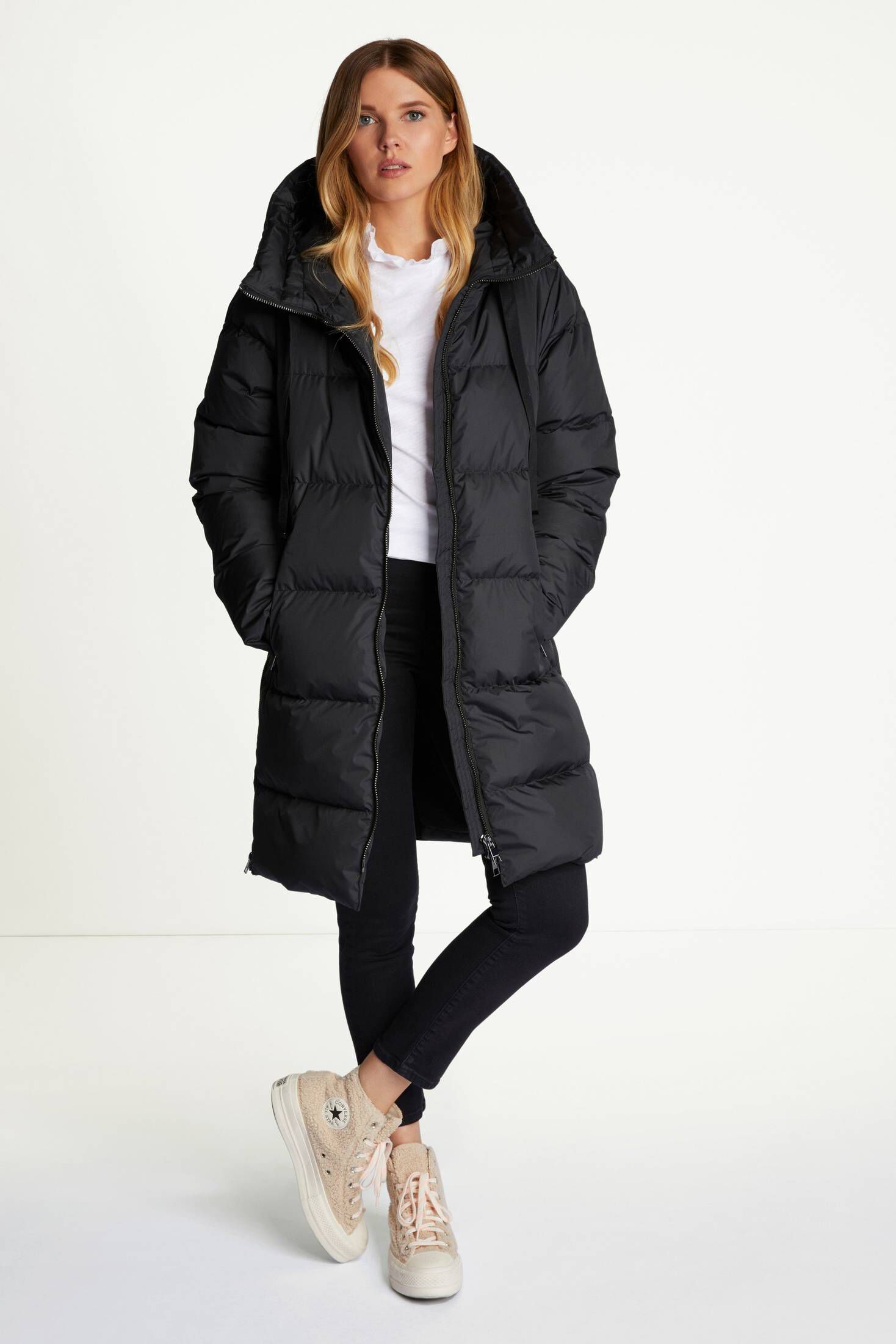 Rich & Royal| Damen Steppmantel mit Kapuze