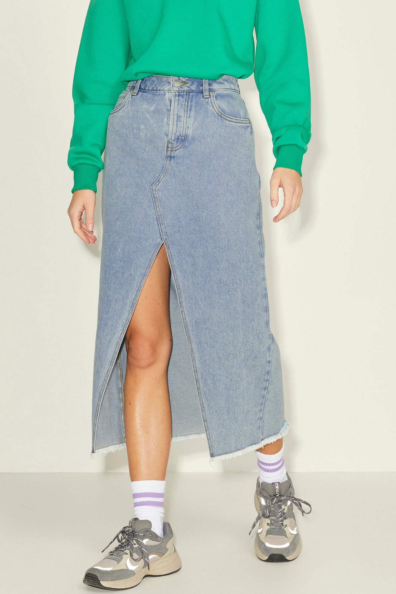 Saia longa de jeans