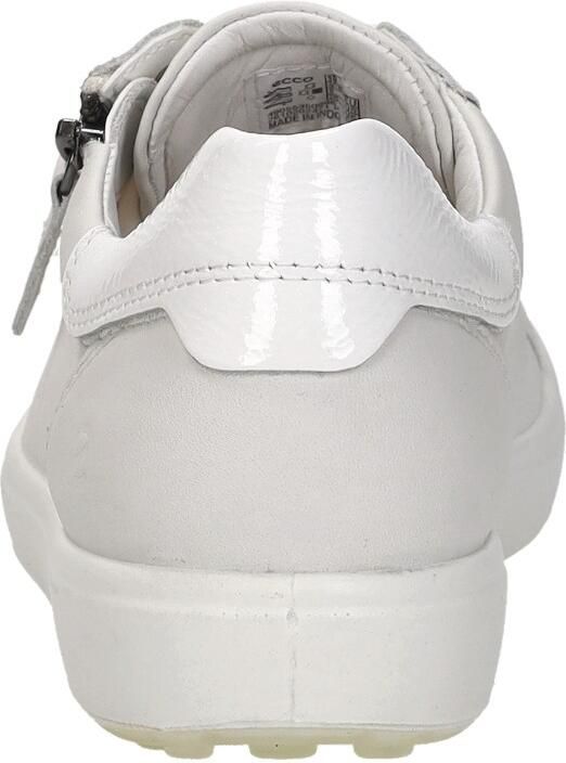 ECCO Soft 7 Side Zip Lace Veterschoenen Laag Wit