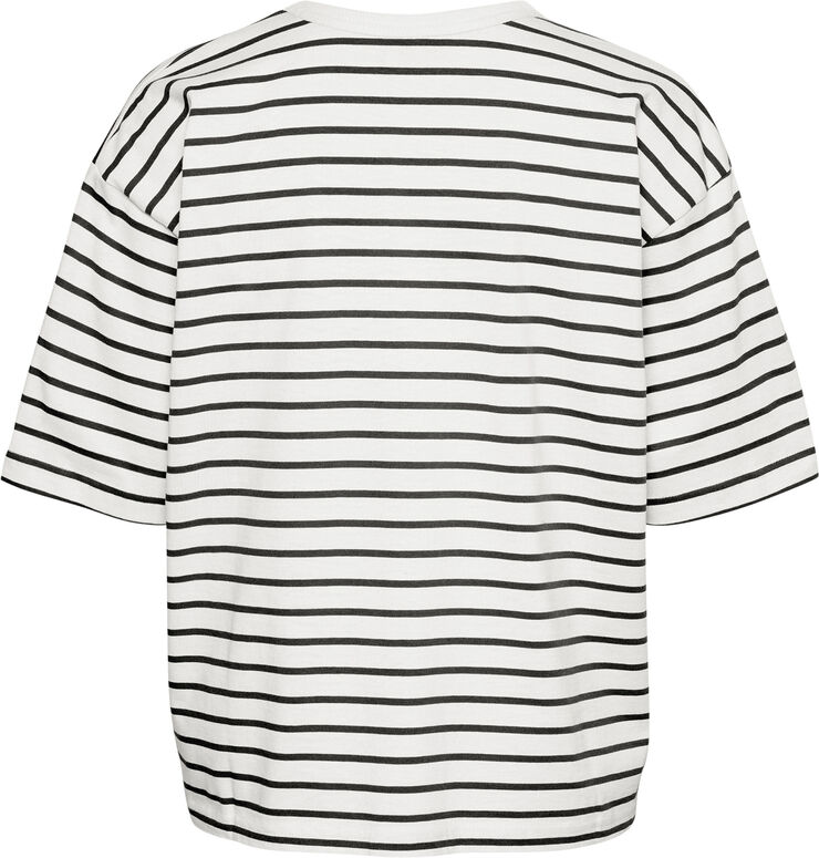 Kaffe KAwinny 1/2 Sleeve T-Shirt Antique white/black stripe