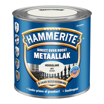 Hammerite Direct over Roest metaallak hoogglans wit 250 ml