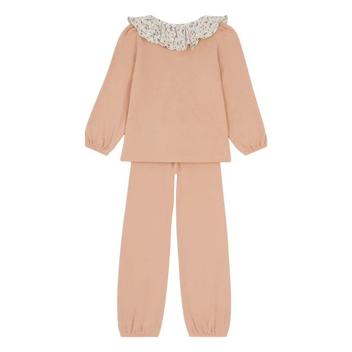 Risu Risu Pyjama Jersey Bio Français Pierrot | Rose pêche