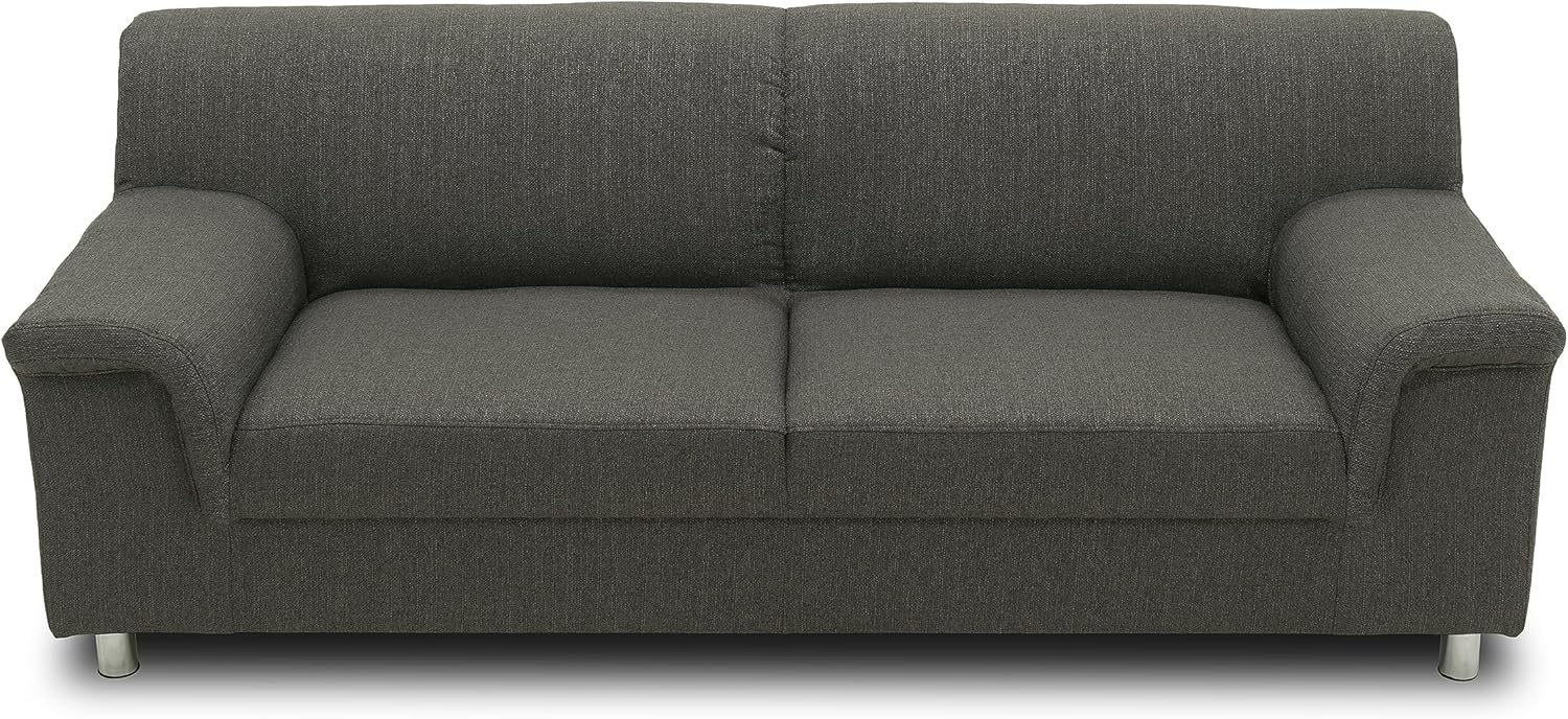 DOMO Collection Jamie Sofa 2er Couch, Garnitur 2 Sitzer, schlamm, 190 x 80 x 72 cm