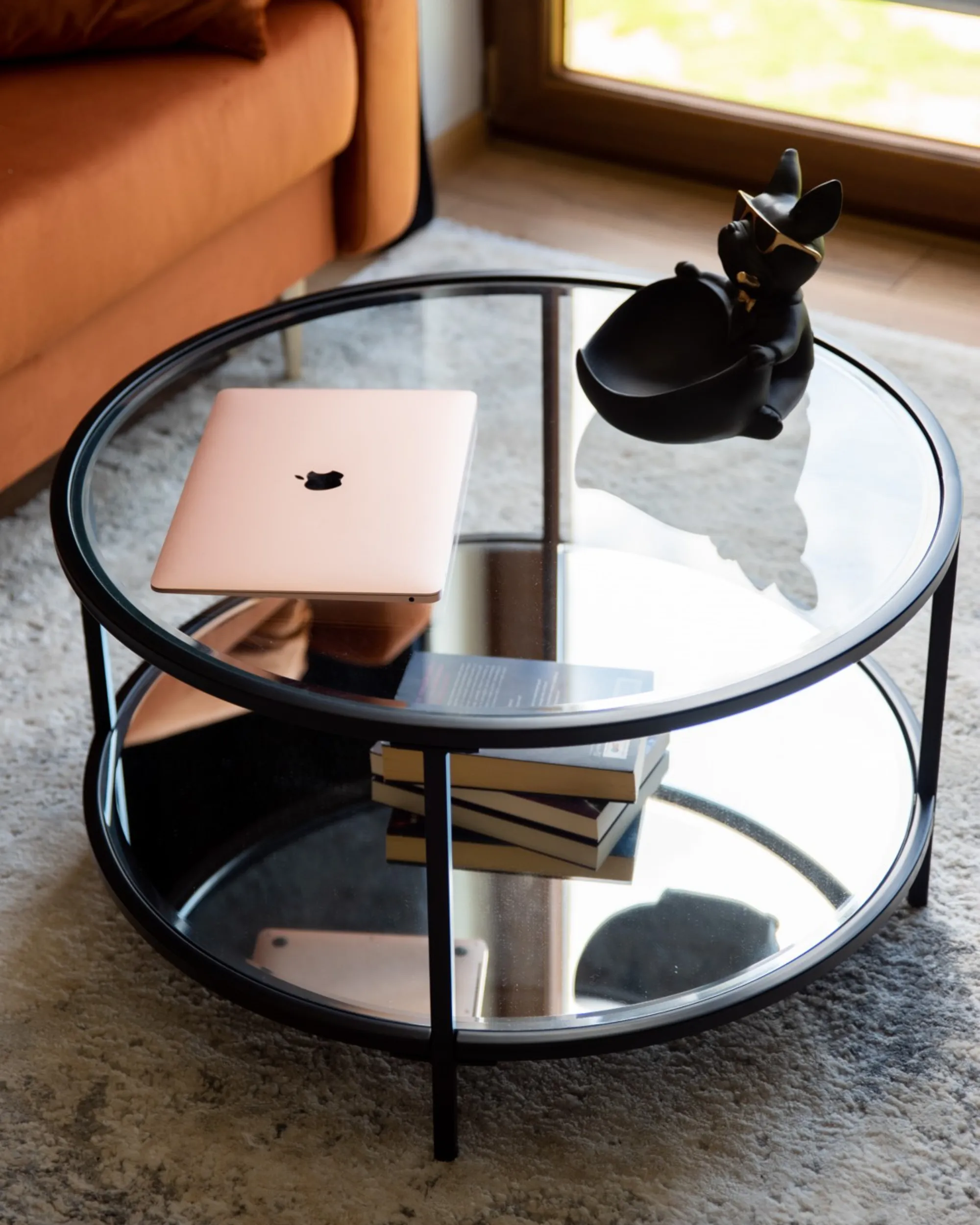 Salontafel BIRNEY Veiligheidsglas Zwart