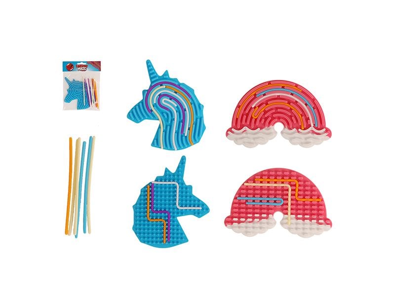 Sombo Fingerprint Maze Einhorn/Regenbogen assortiert Verschiedene Formen mit 12 Sticks