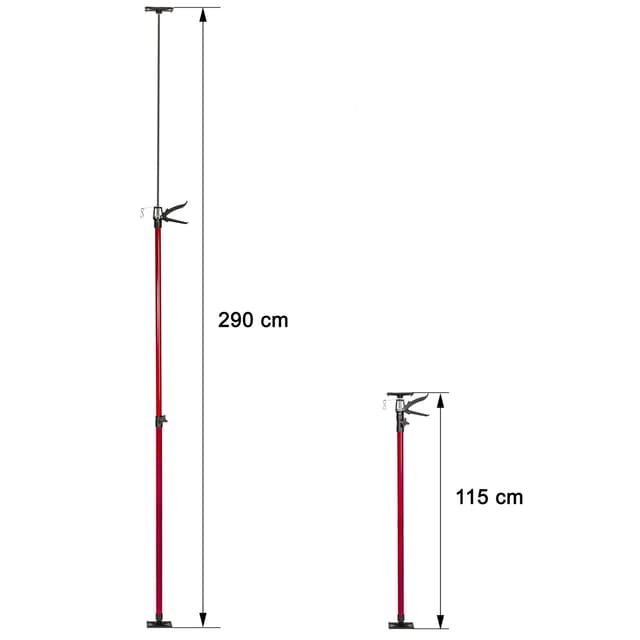 2 loftstøtter 115 – 290cm