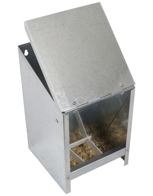 Olba Voerbak Schuin Deksel - Voerbak - 2.5 kg Zink