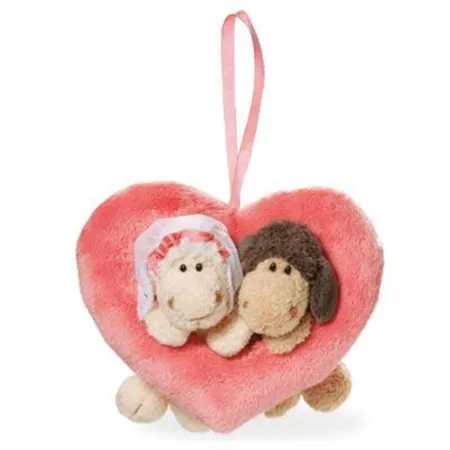 NICI Just Married Dekoherz pink mit Jolly Mäh Pärchen, 7 cm