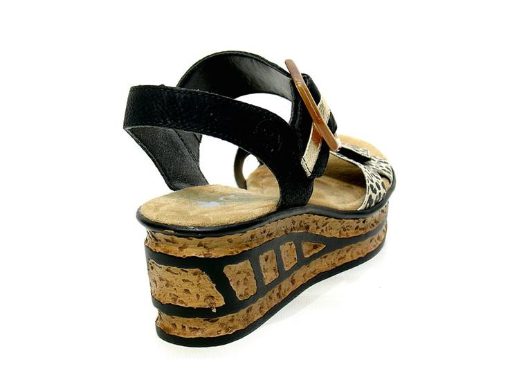 Rieker 68176 ginger/schwarz/lightgold