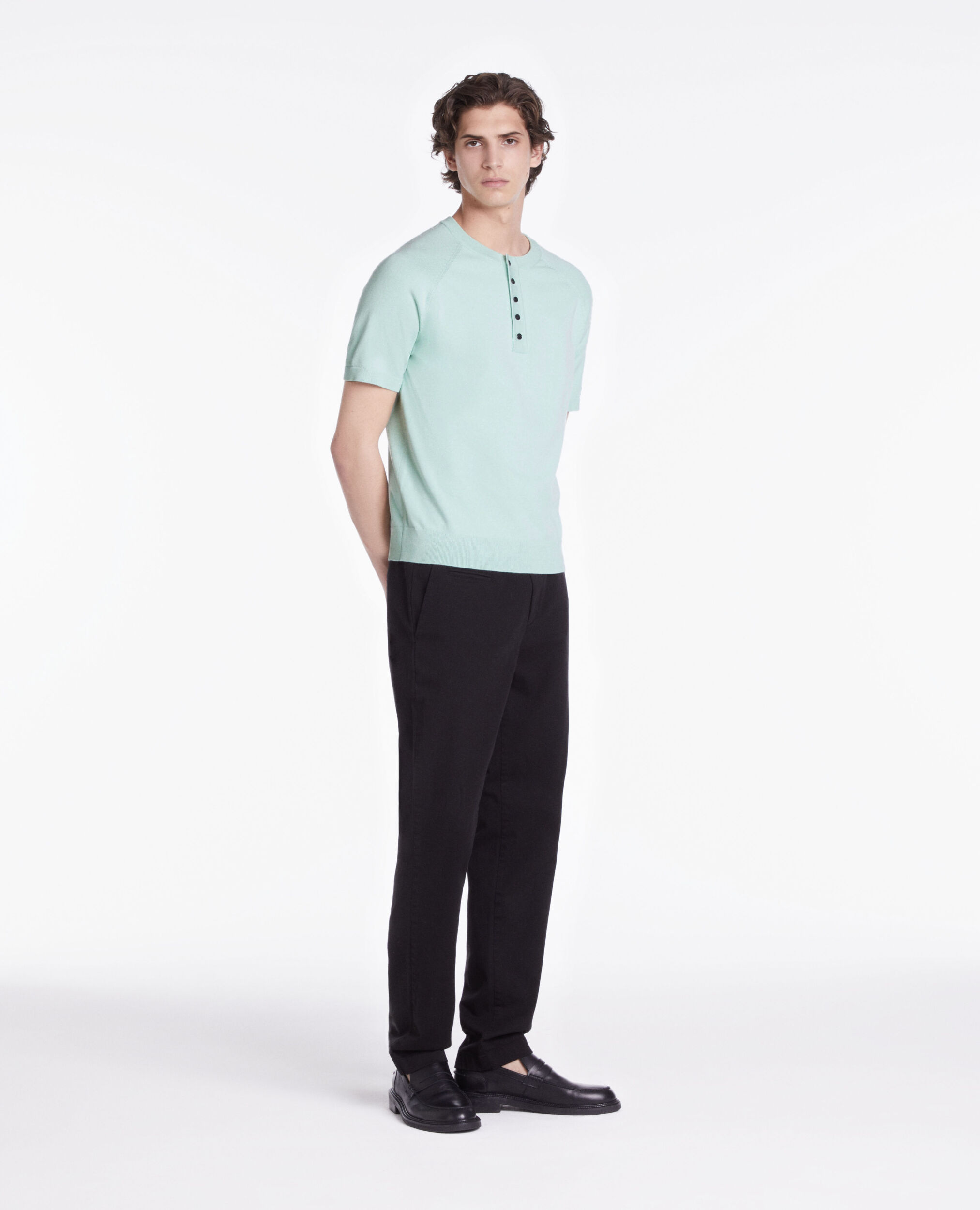 T-shirt vert en maille