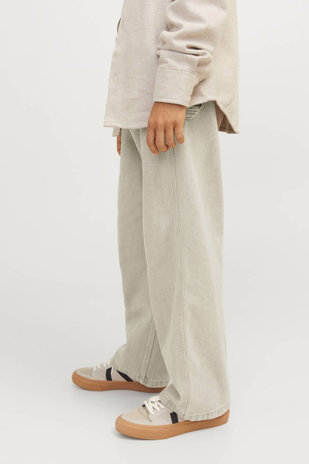 JACK & JONES loose fit jeans JJIALEX JJCARPENTER beige