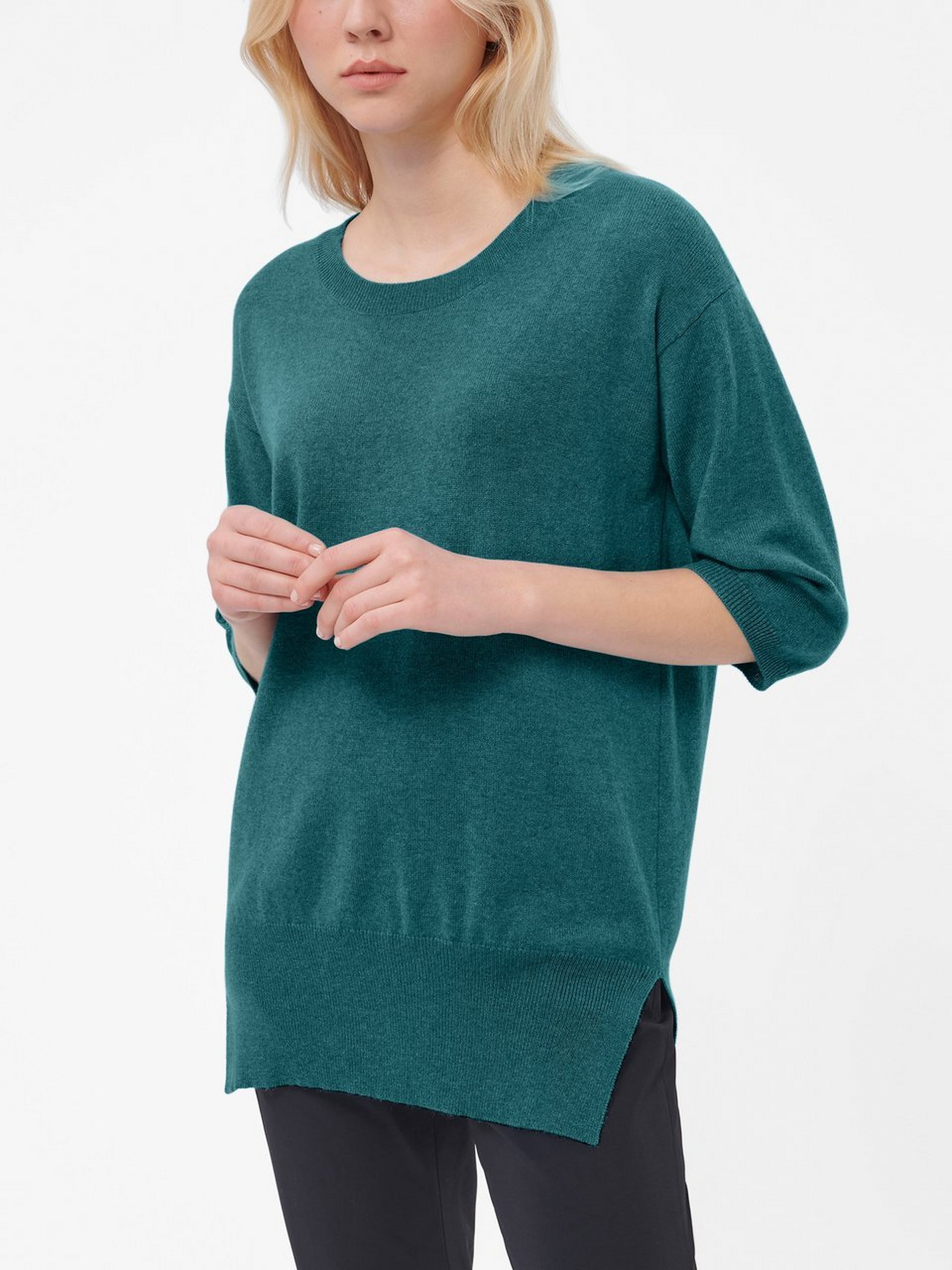 Rundhals-Pullover aus 100% Kaschmir