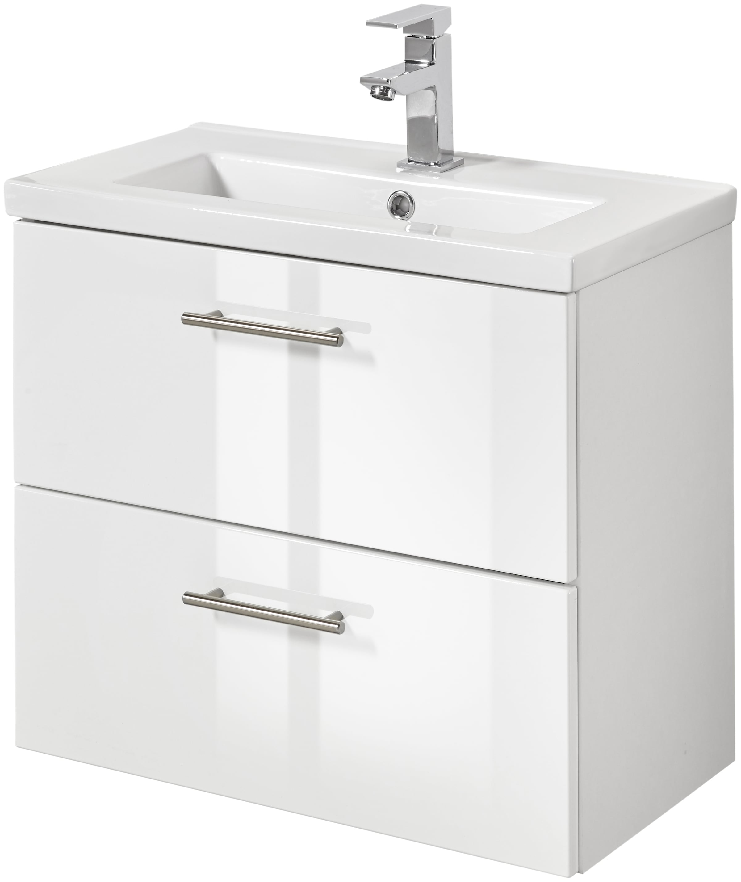 welltime Waschtisch »Trento, verschiedene Ausführungen und Farben« Breite 60 cm, Tiefe 36 cm, SlimLine Badmöbel, Waschplatz
