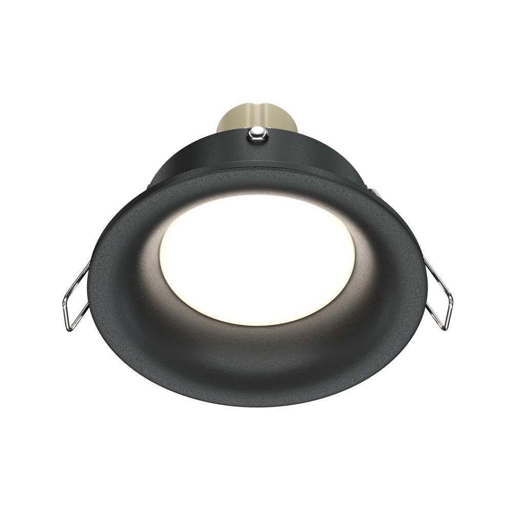 Slanke inbouw plafondspot in zwart GU10