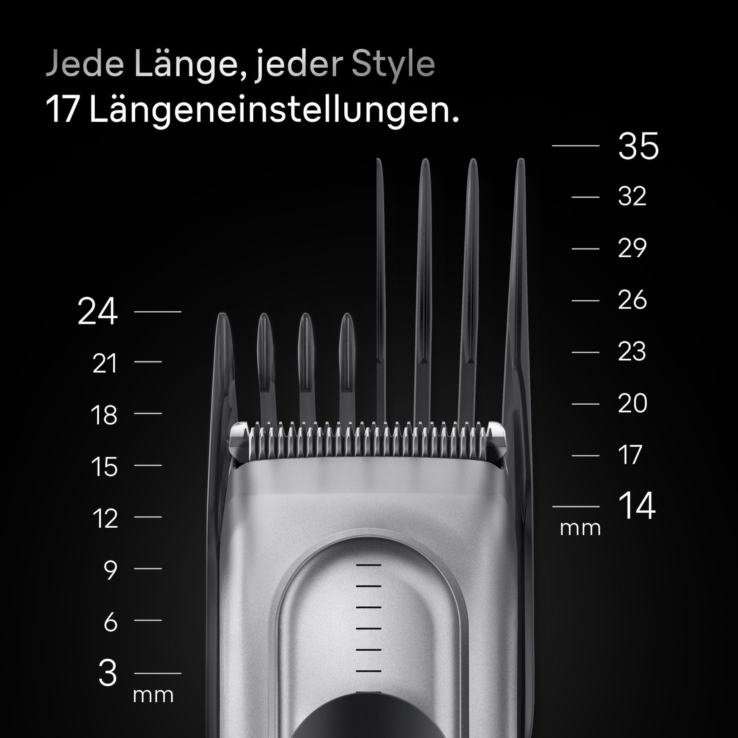 Braun Haarschneider »HC7590« Lebenslang scharfe Klinge, 17 Längeneinstellungen, 50 Min Laufzeit
