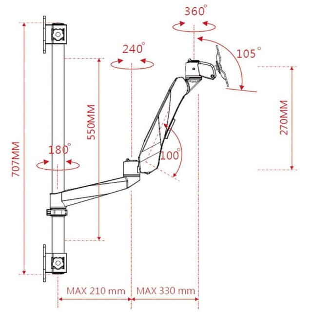 SpeaKa Professional SuperFlex monitorholder,