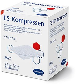 HARTMANN ES-Kompresse Typ 17 7.5x7.5cm 12fach steril 5 Stk