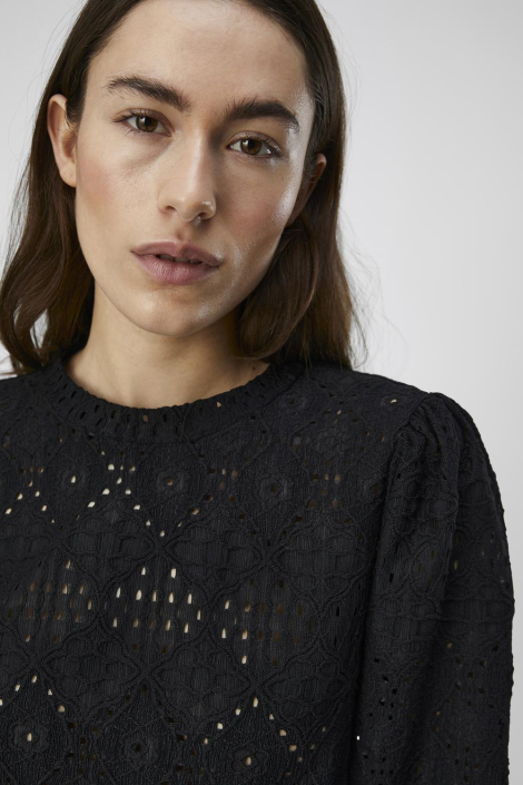 Object zwarte dames t-shirt