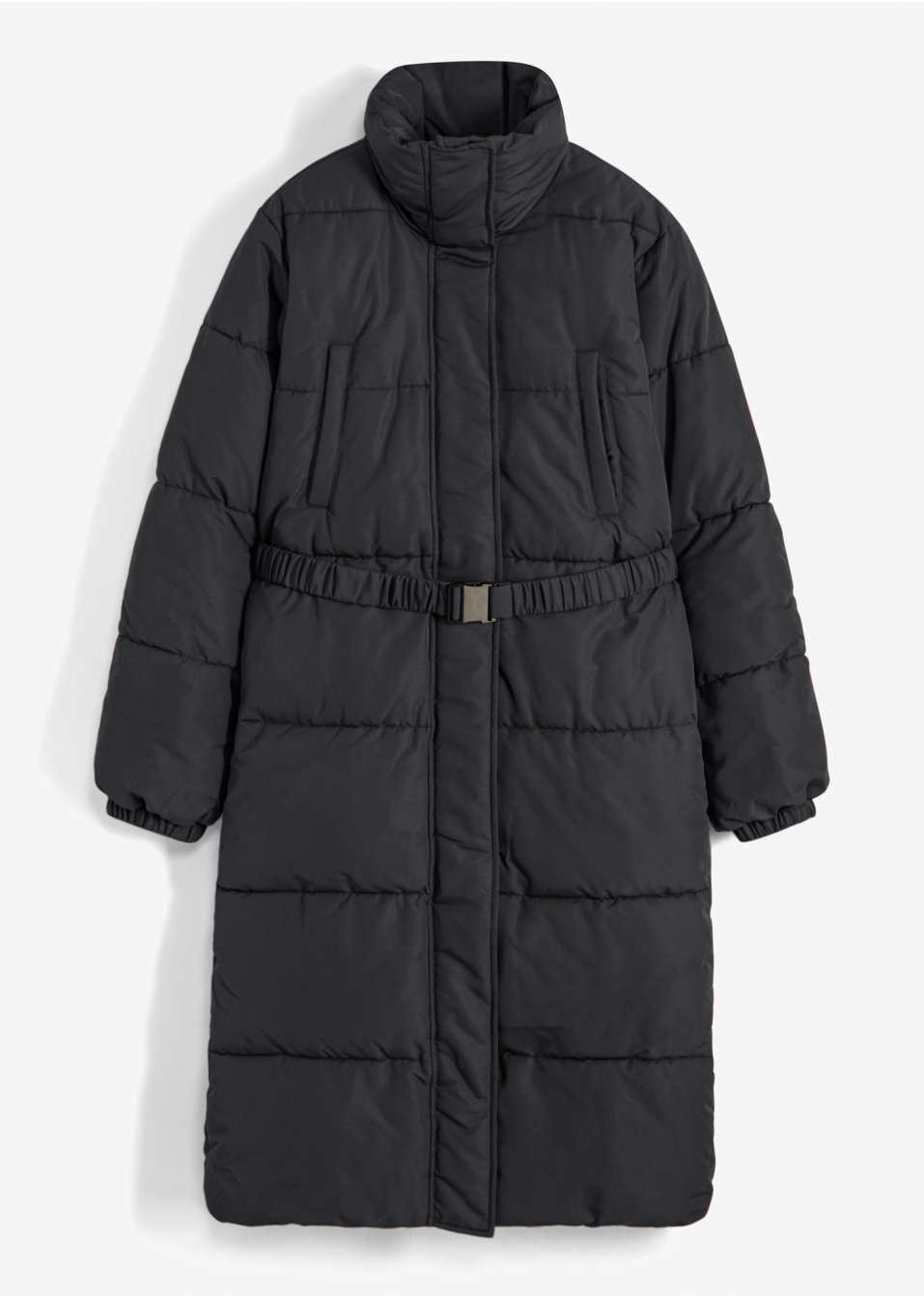 Manteau matelassé oversize avec ceinture élastique