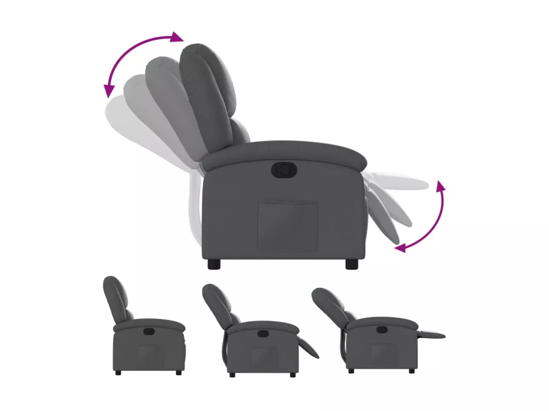Fauteuil inclinable Gris Similicuir