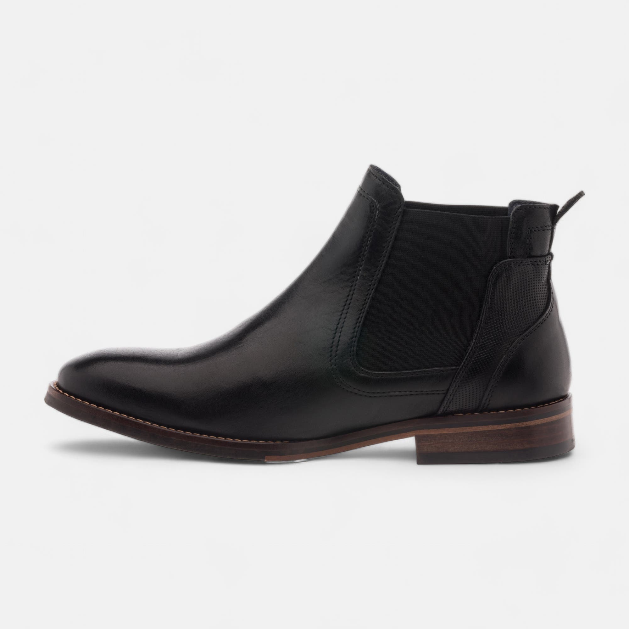 Bottines habillées Homme en cuir noir