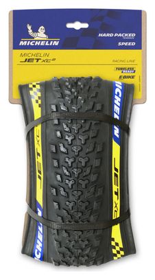 Pneu VTT Michelin Jet XC2 Racing Line 29'' Tubeless Ready Souple Cross Shield2 Gum-X E-Bike Ready