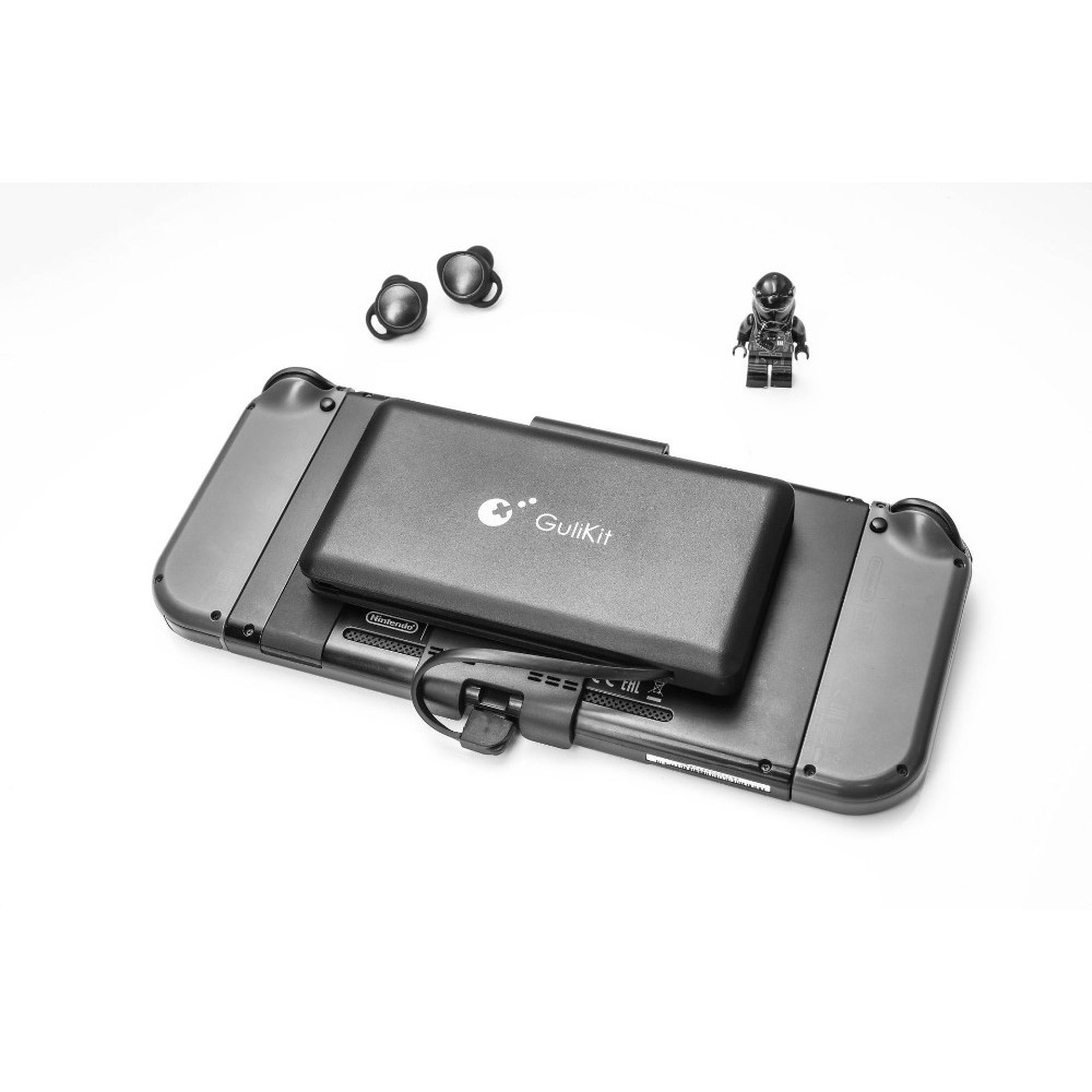 Aufsteckbare USB A / USB C Powerbank Reise Ladegerät für Nintendo Switch / Smartphones / Tablets (10000mAh) - Schwarz