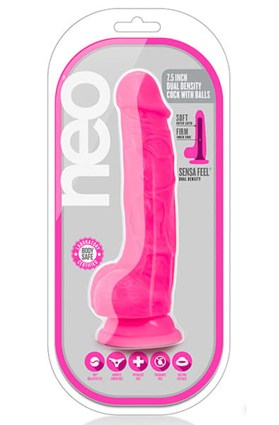 Neo Dual Density Cock Pink 19 cm Dildo