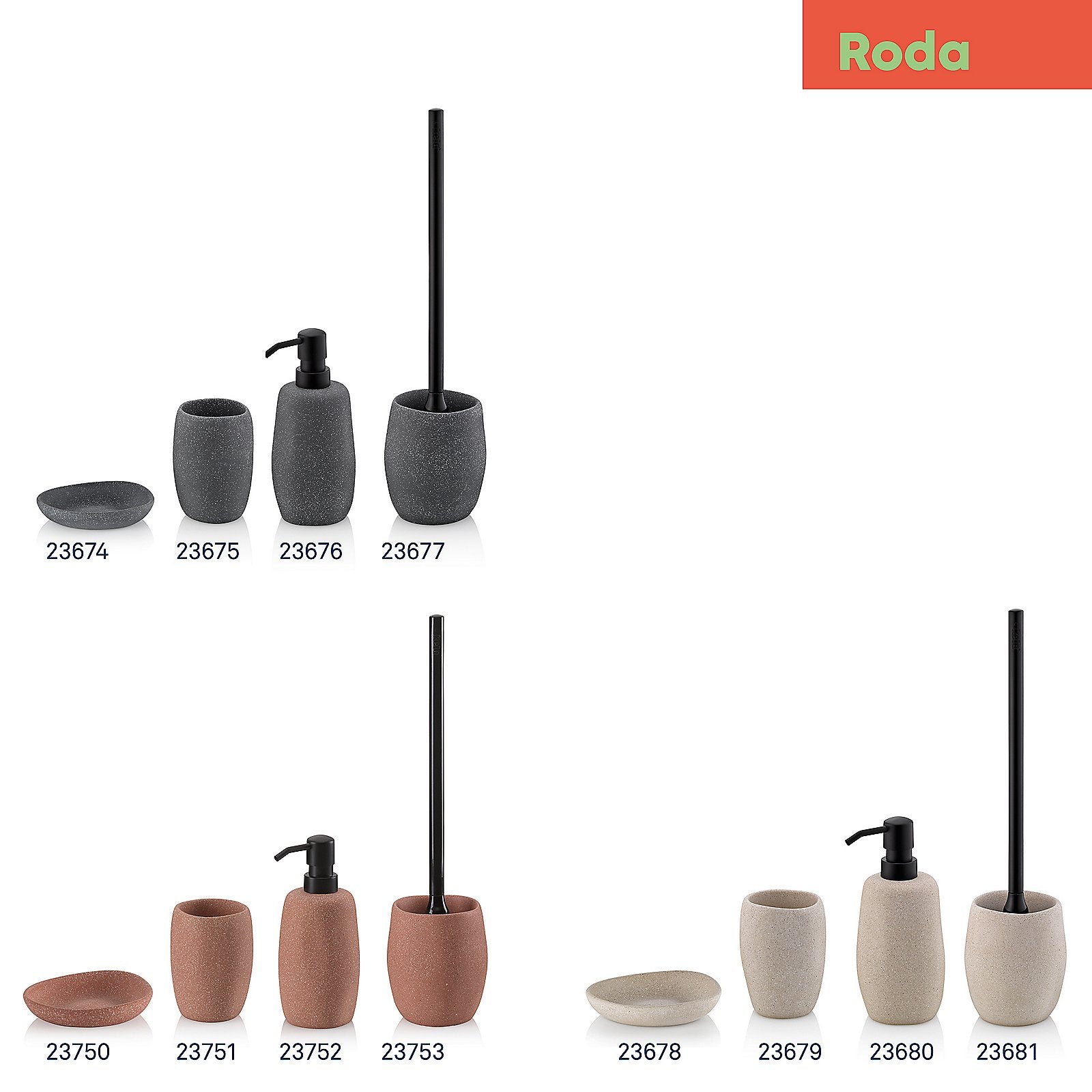 Wc-borstel Houder, Cement, Beige - Kela | Roda