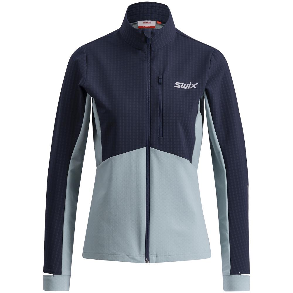 Swix Pace Hybrid Full Zip Midlayer Womens Dark Navy/Fog