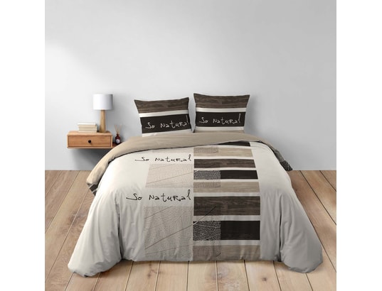 DOUCEUR D'INTERIEUR - Ensemble couette + 2 oreillers Parure de lit manala - 100% coton - 220 x 240 cm