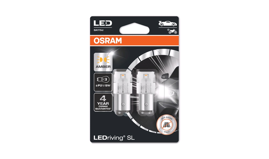 Pæresæt P21/5W Orange LEDriving - Osram