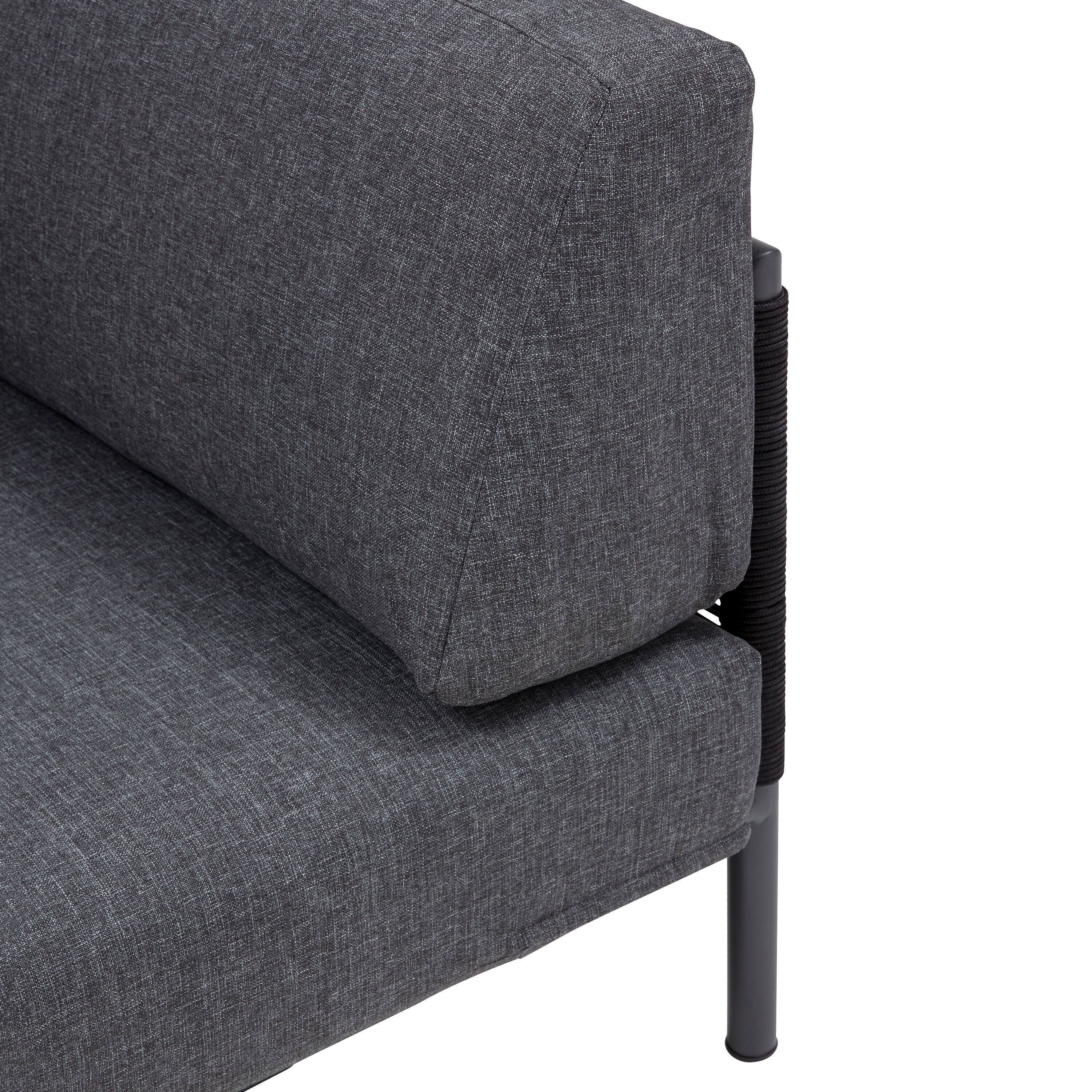 HORIZON Lounge Eckelement - Anthrazit / B: 87.0 cm x T: 87.0 cm x H: 76.0 cm