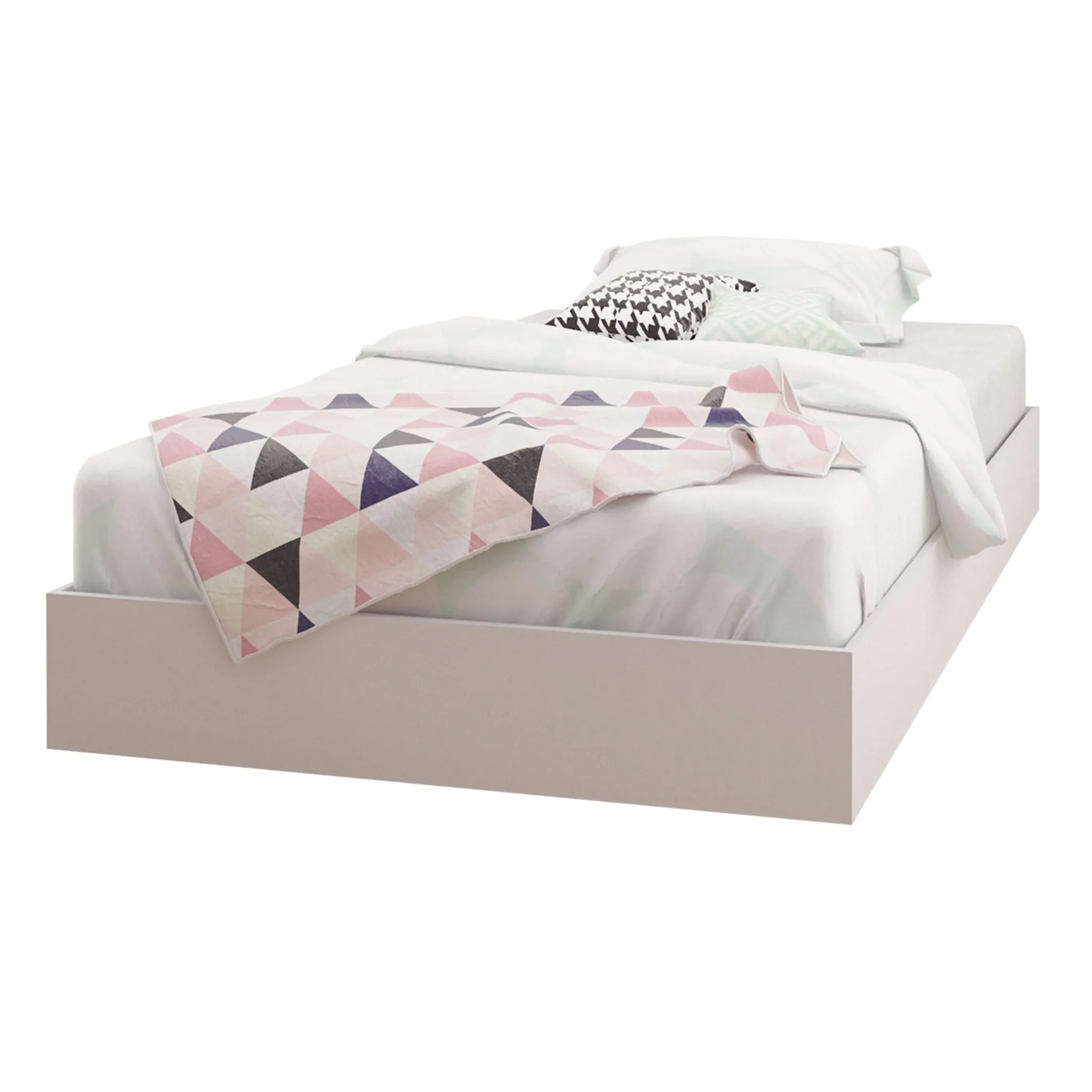 Nexera Lit Simple Plateforme Acapella - Blanc