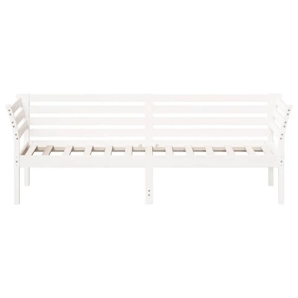 vidaXL - Bed - Wit - Grenenhout - 90 x 200 cm - Zonder matras