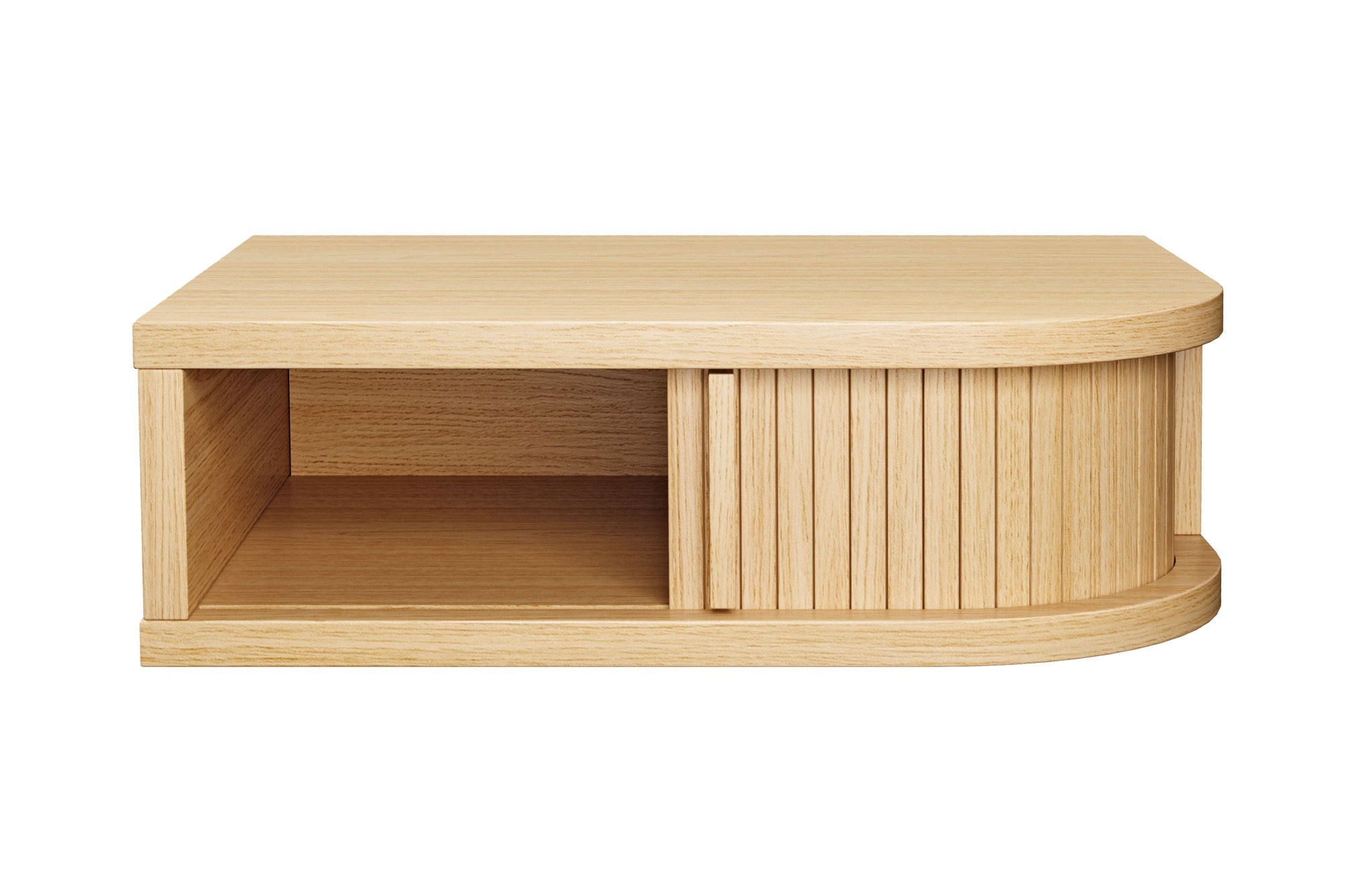 Woodman Nachttisch »Farsta« in 3 Farben, mit Tambourschiebetüren, mit Eichenholz furniert, FSC®