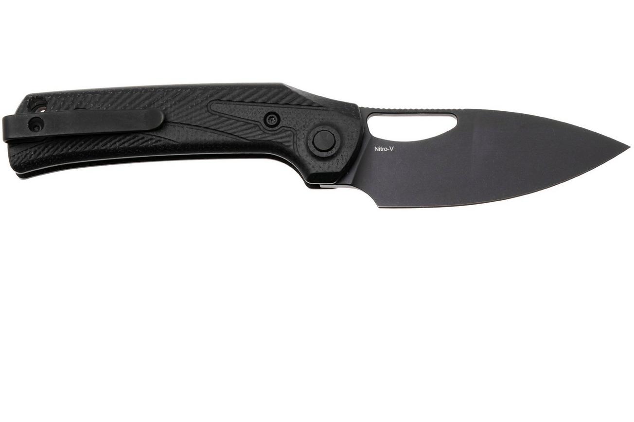 Reate PL-XE, PVD Nitro-V, Black Micarta, zakmes