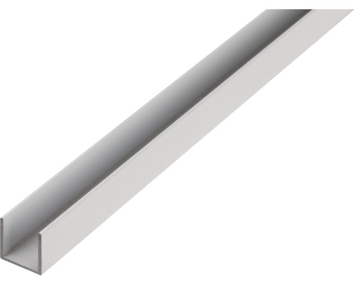 U-profiel aluminium naturel 8x8x1 mm, 2,6 m