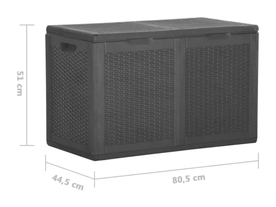 Coffre boîte meuble de noire 80.5 x 44.5 x 51 cm 02_0013017