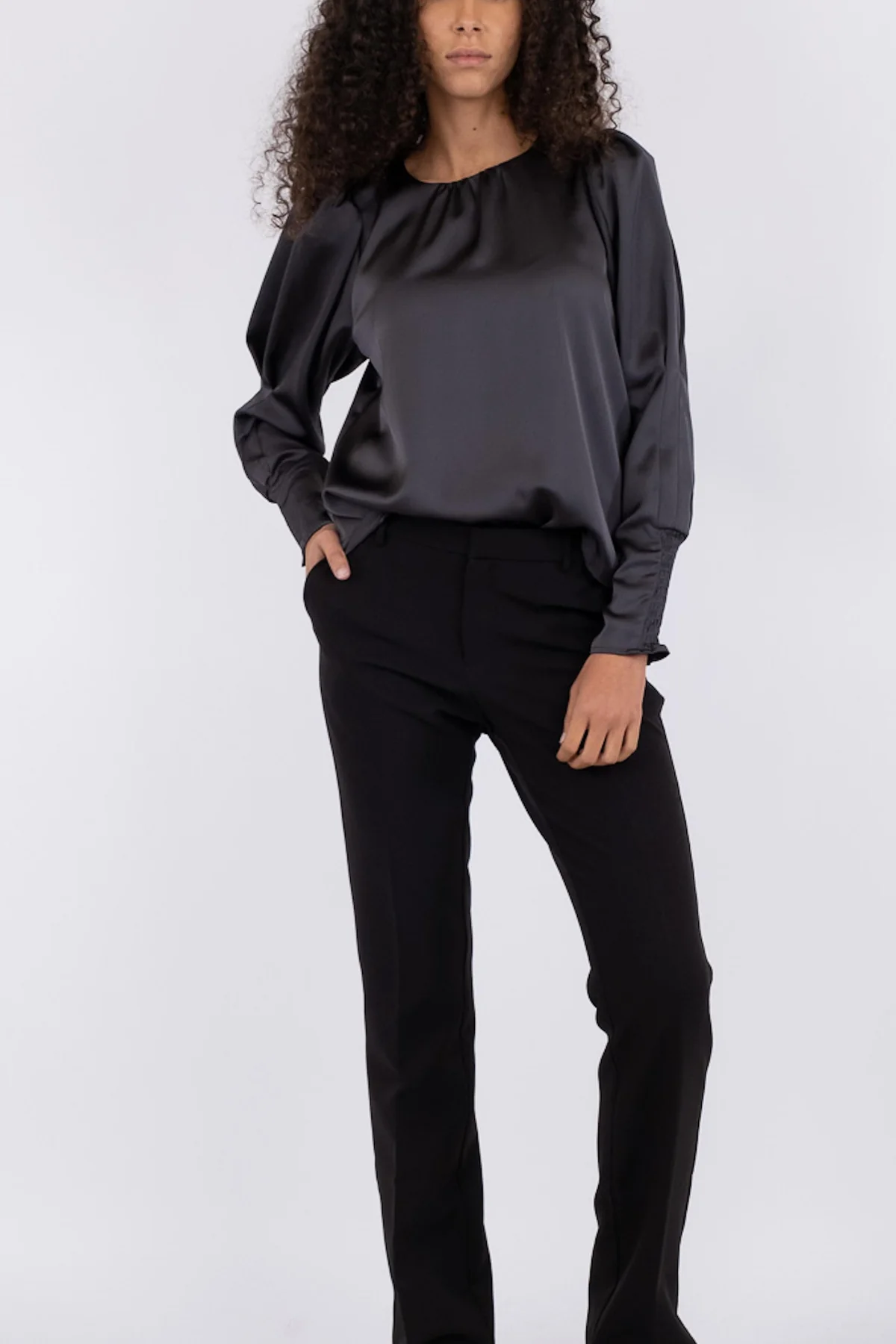 Neo Noir Camma Heavy Sateen Blouse
