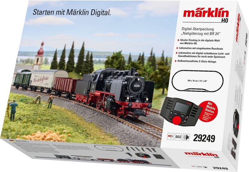 Märklin - BR 24 - Digitale Startset - H0 - Rookset - C-railinstallatie
