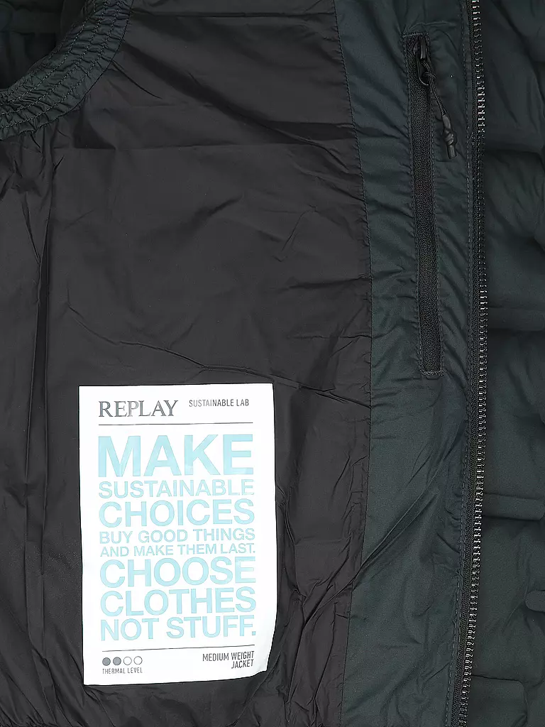REPLAY Steppgilet  dunkelgrün